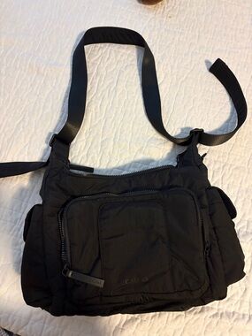 Calpak Black Nylon Crossbody Diaper bag